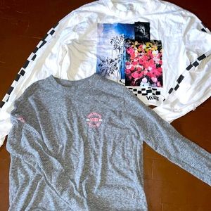 Vans cropped long sleeve shirt bundle